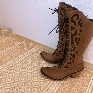 Liberty Black America Tan Lace Up Boot
